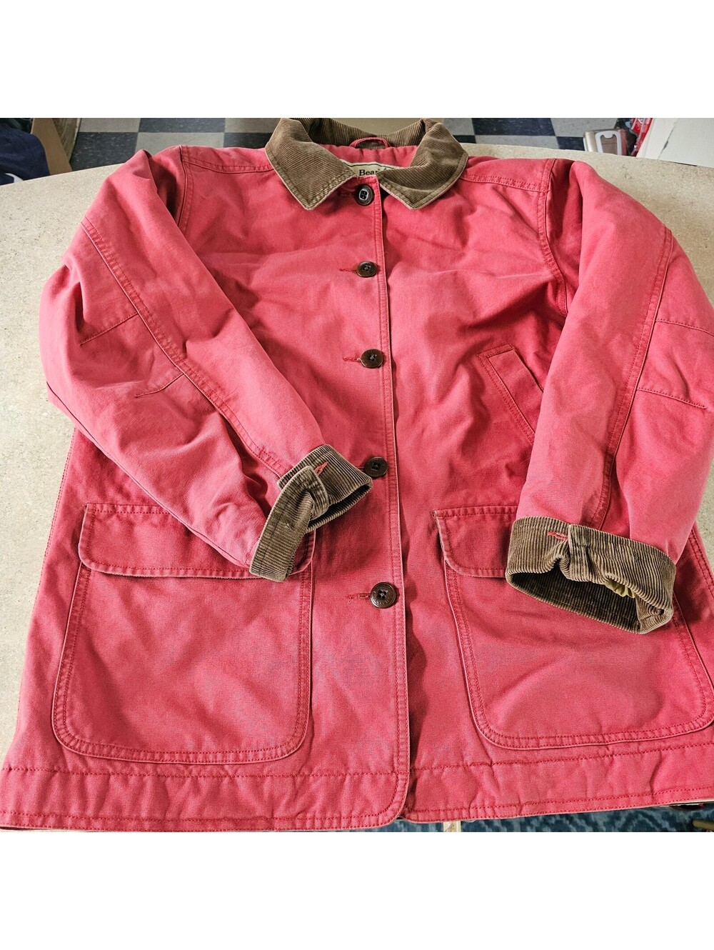 L.L.Bean Women's Medium Pink Cotton Jacket with Thinsulate Insulation